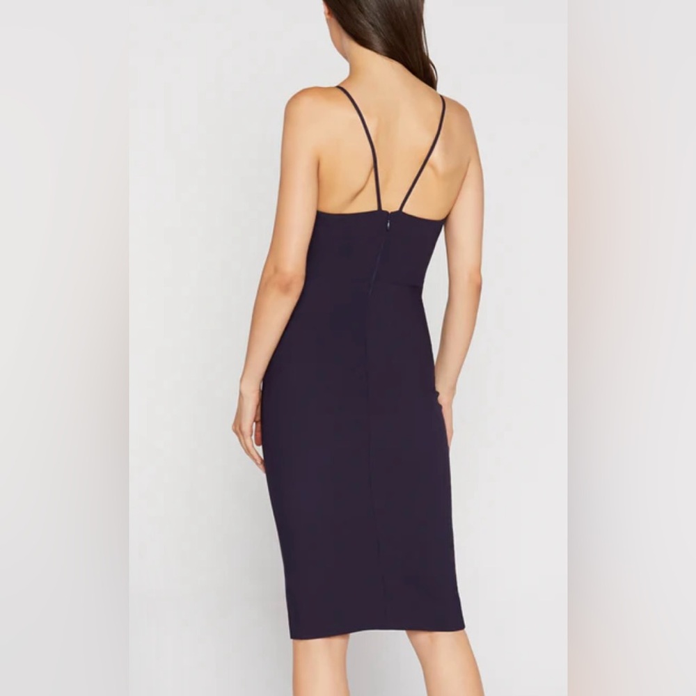 NWOT Socialite Navy Spaghetti Strap Stretchy Midi Sheath Dress Women’s Sz
